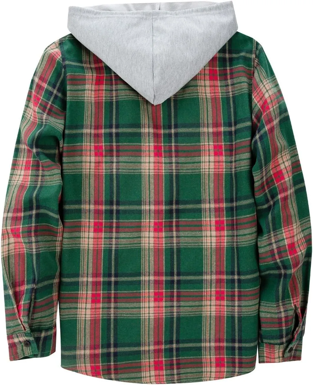 Men Hoodie Jacket Plaid Button Down Shirts 2024 Fall Comfy Oversize Fashion Lightweight Loose Casual Warm Coats
