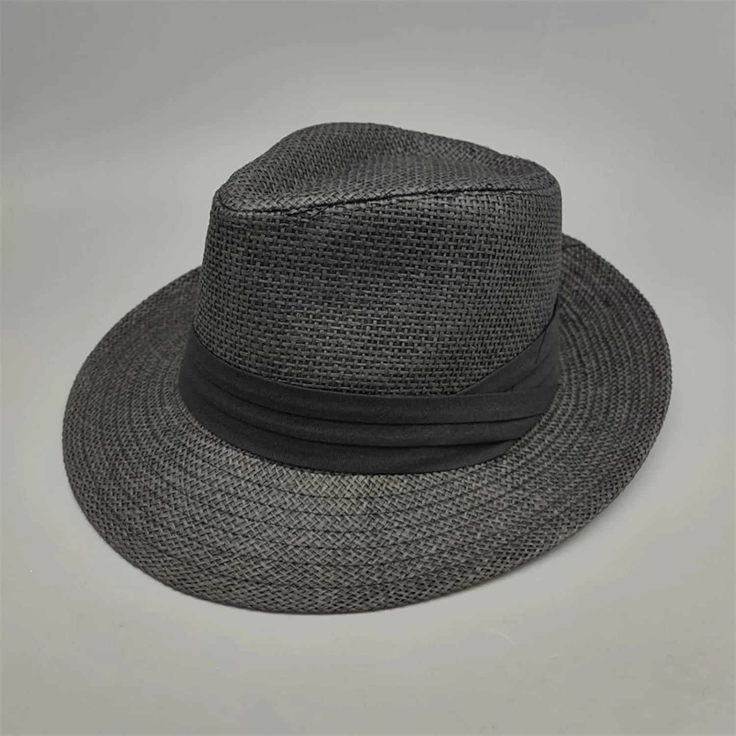 Men Women Bucket Hat Panama Wide Brim Straw Hats Jazz Fisherman Hat Sunscreen Sunshade Sun Hat