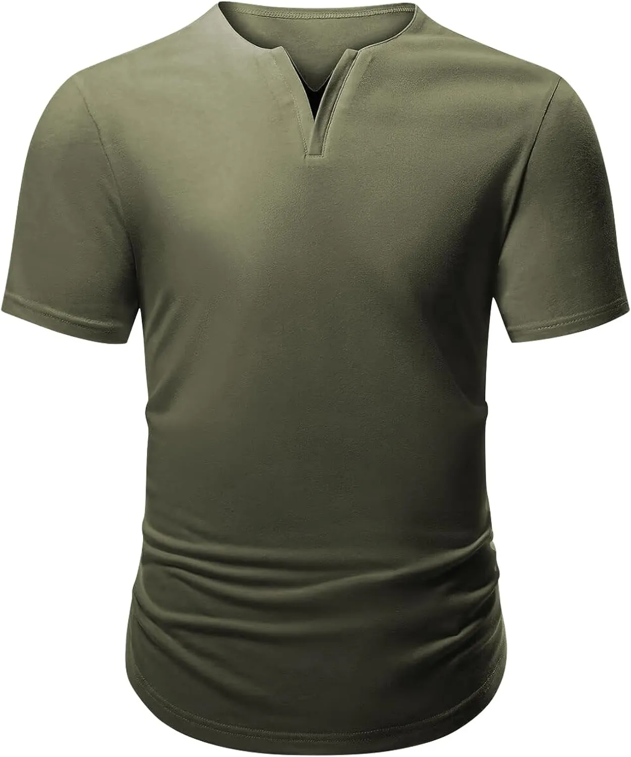 Mens 3 Pack T Shirts Casual Fashion Longline V-Neck Shirt Tee