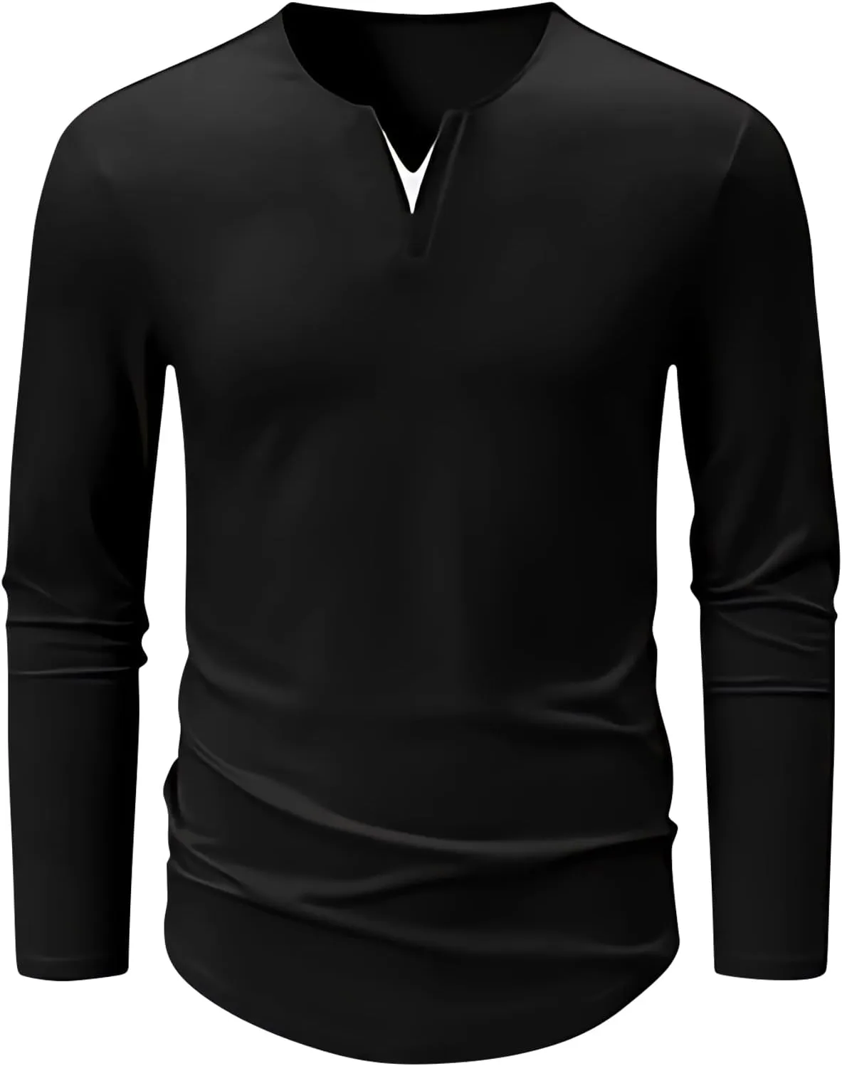 Mens 3 Pack T Shirts Casual Fashion Longline V-Neck Shirt Tee