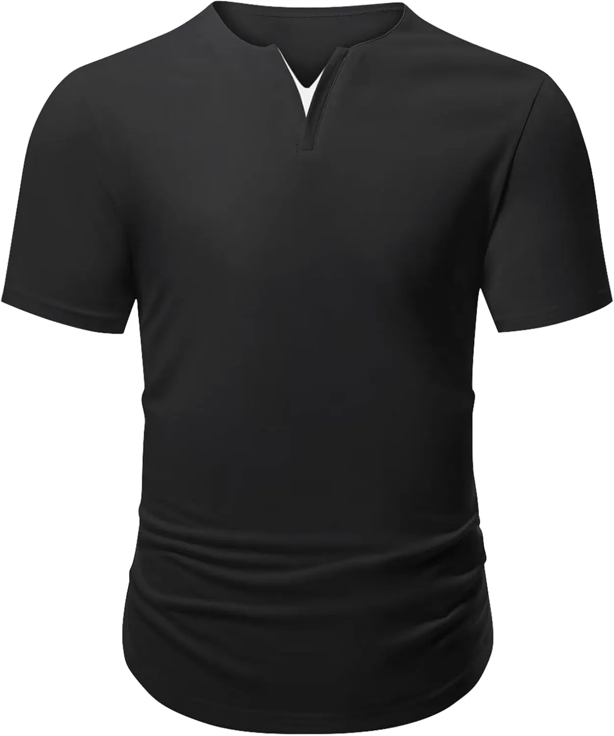 Mens 3 Pack T Shirts Casual Fashion Longline V-Neck Shirt Tee