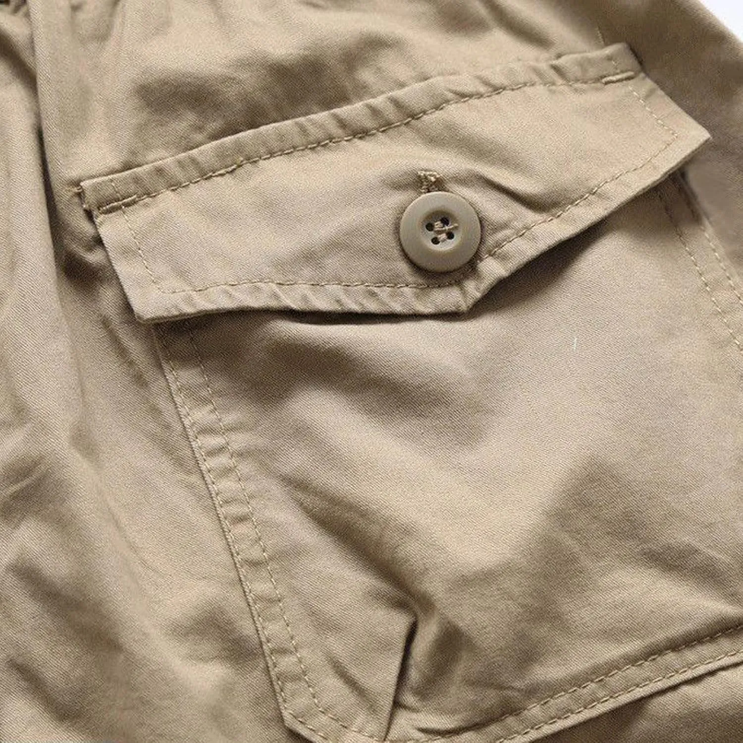 Mens Below Knee Cargo Shorts 3/4 Long Cargo Pants Multi Pocket Workwear Bermuda Shorts Outdoor Sweatpants Capris