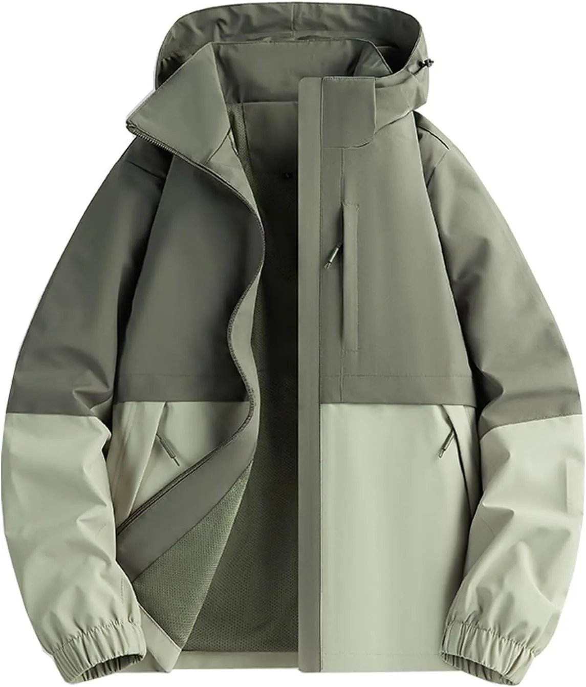 Mens Casual Lightweight Jacket Softshell Flight Jacket Varsity Windbreaker Winter Breathable Hooded Outdoor Jackets