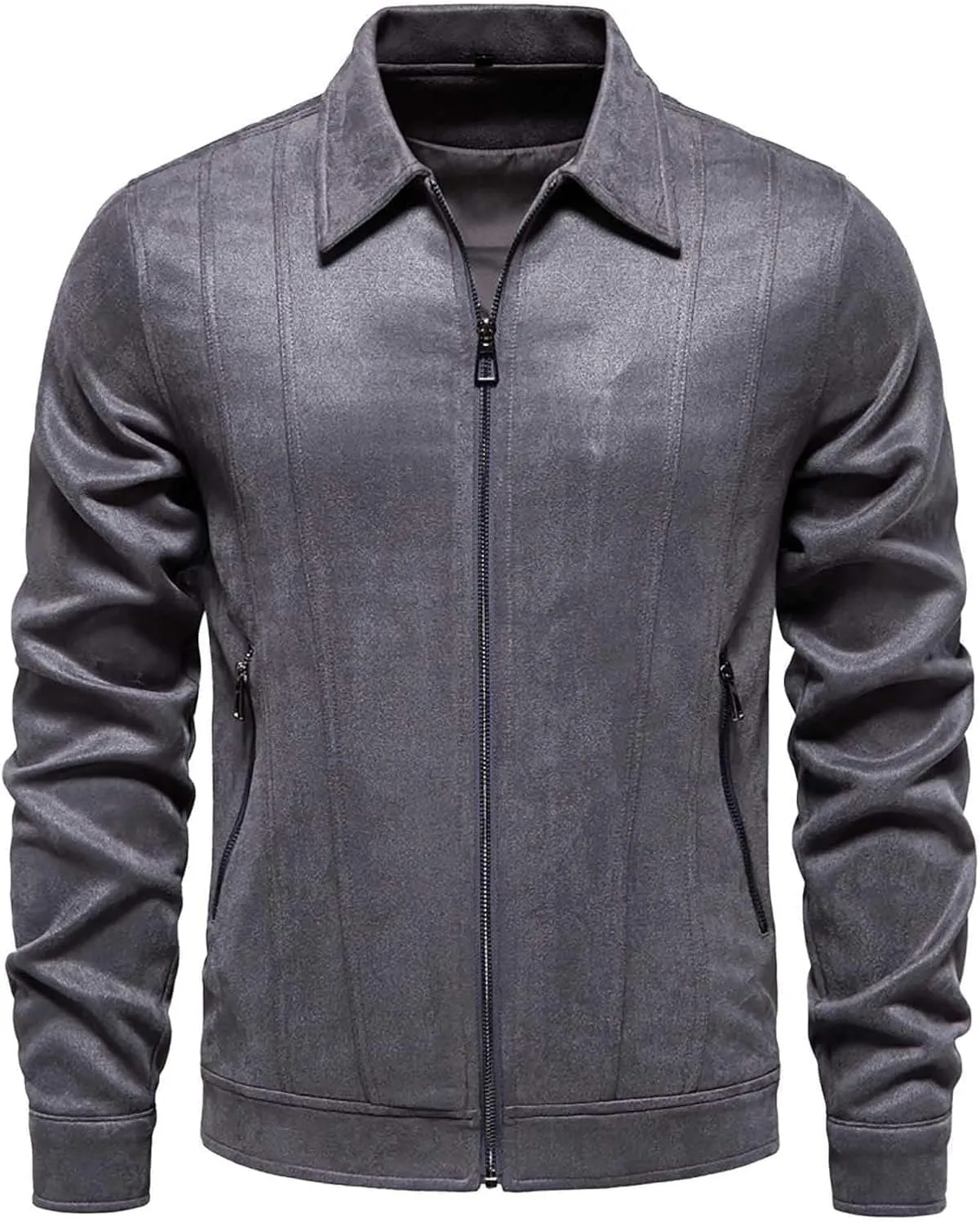 Men's Corduroy Windbreaker Jacket Full Zip Lightweight Bomber Coat Stylish Casual Wear