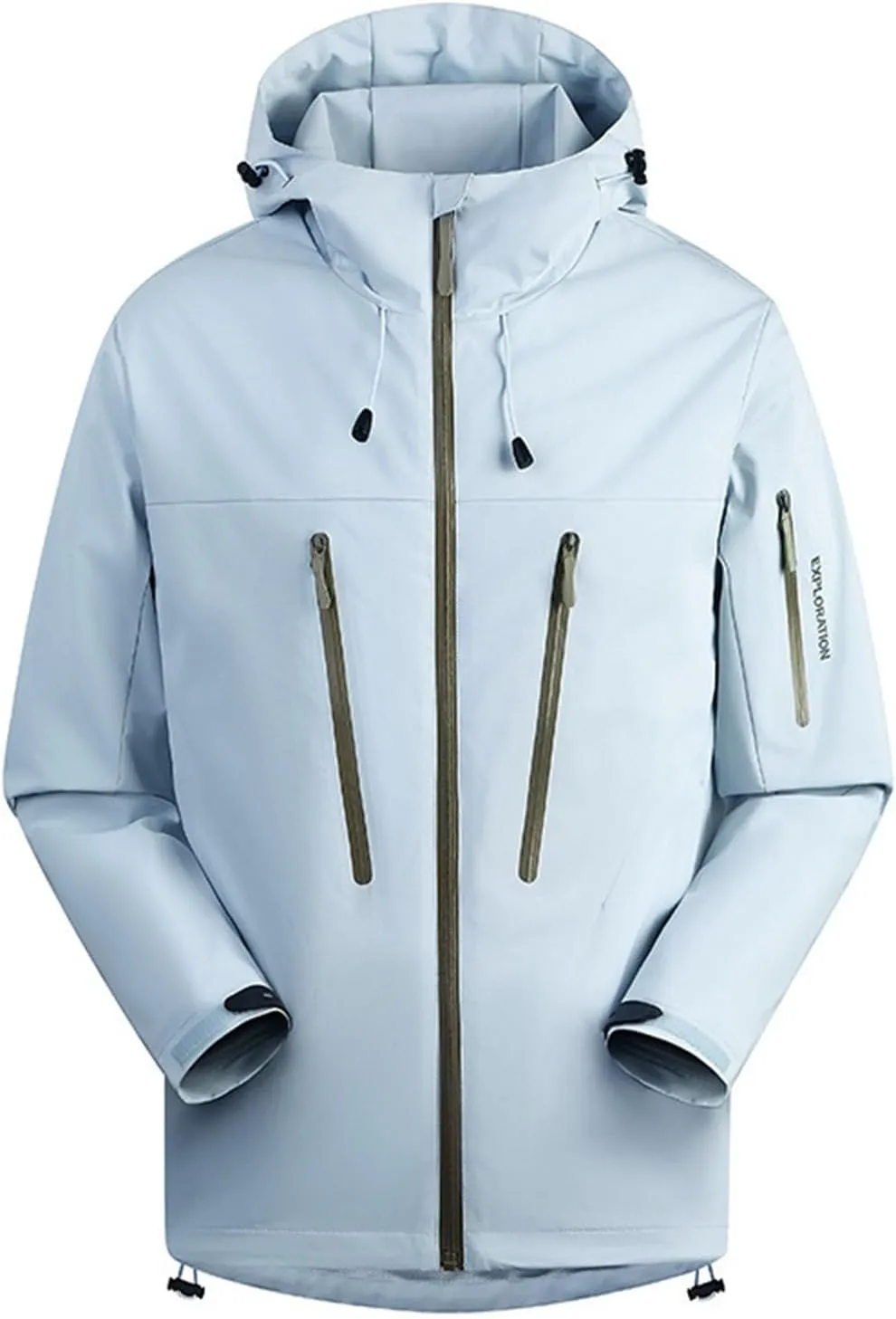 Mens Lightweight Jackets Water Resistant Windproof Jacket Winter Adjustable Couple's Hiking Clothes for Skiing