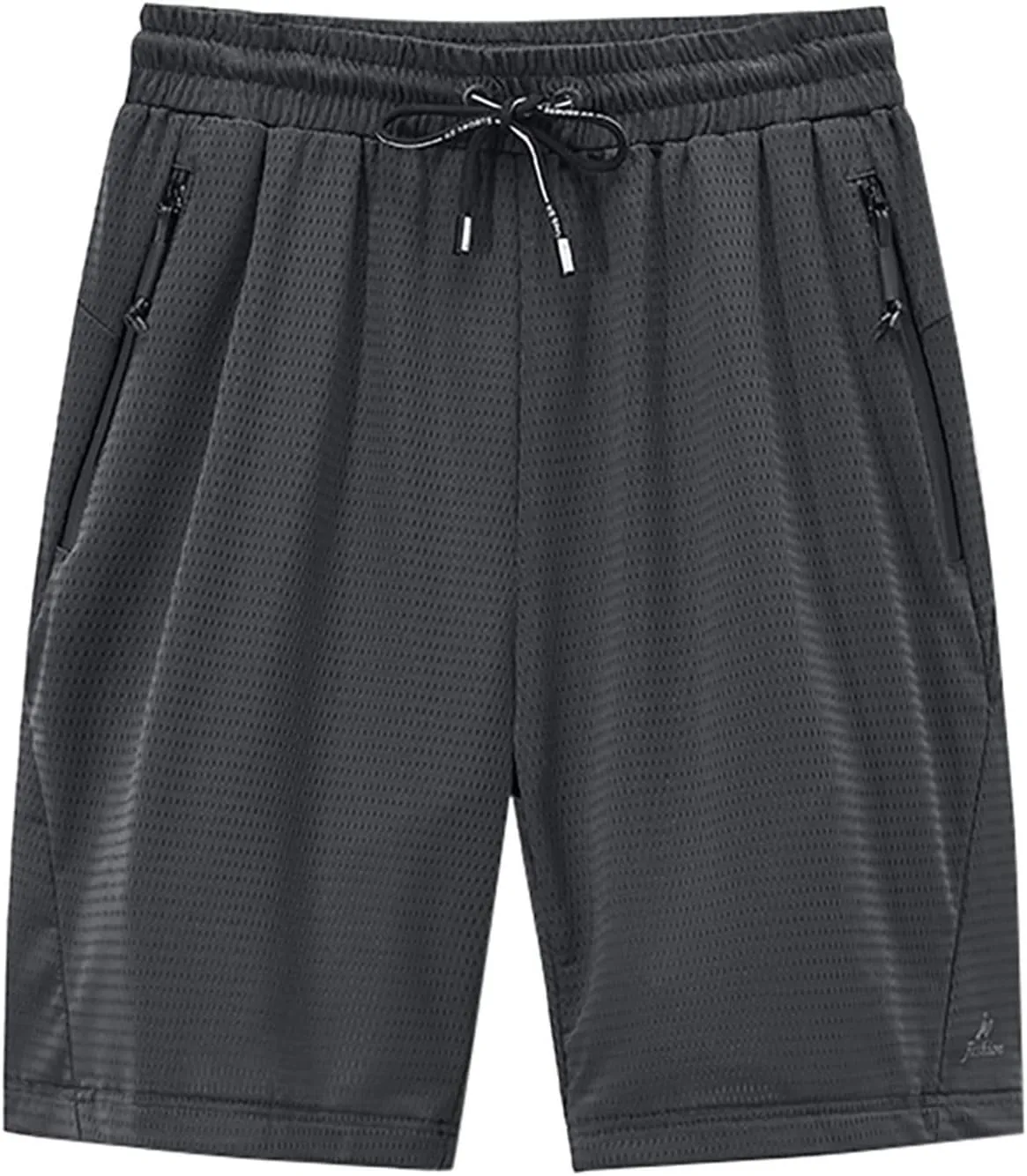 Men's Quick Dry Athletic Workout Shorts - Drawstring Elastic Waist Running Gym Short Pants Outdoor Shorts with Zipper Pockets