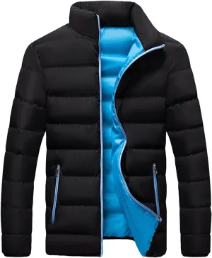 Men's Ski Jacket Waterproof Warm Heavyweight Packable Windproof Insulated Jackets Thermal Zip Up Puffer Jacket