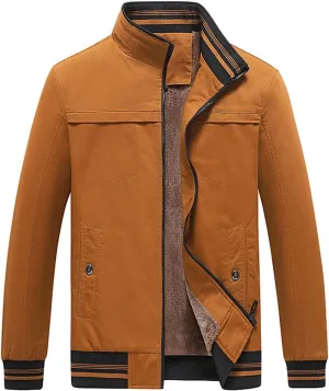Men's Slim Fit Lightweight Softshell Flight Bomber Jacket Coats Business Casual Full Zip Lightweight Outwear Jackets