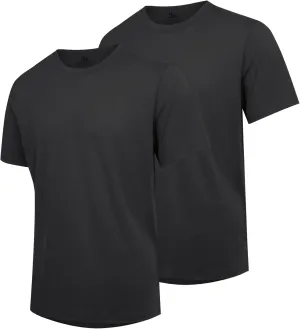 Mens T-Shirts Multi Pack Crewneck Cotton Tee Short Sleeve Classic Longline T Shirts Basic Summer Tops