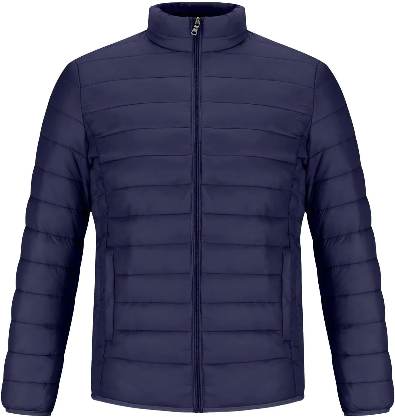Men's Winter Jackets Lightweight Puffer Jacket Warm Quilted Jackets Plus Size Packable Down Jacket Stand Collar Coat