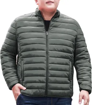 Men's Winter Jackets Lightweight Puffer Jacket Warm Quilted Jackets Plus Size Packable Down Jacket Stand Collar Coat