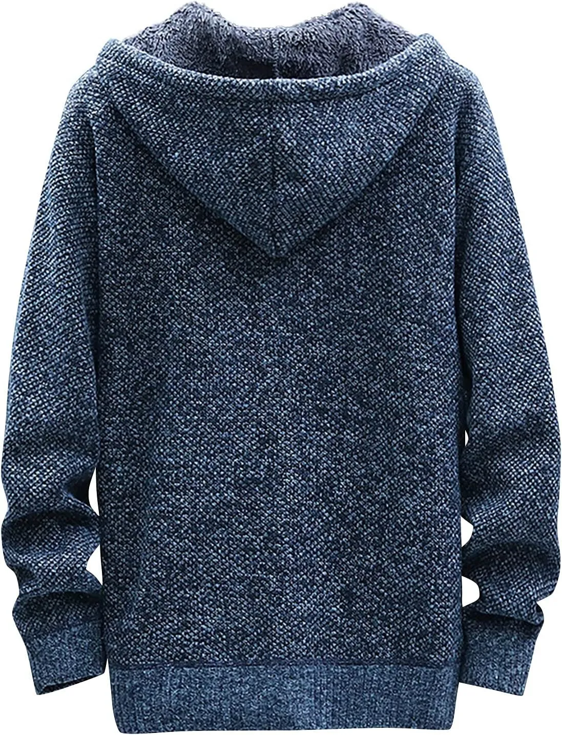Men's Winter Sherpa Lined Hoodie Jackets Full Zip Up Sweater Knit Cardigan Warm Fleece Coats, M-3XL