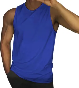 Men's Workout Tank Top Muscle Athletic Quick Dry Sleeveless Fitness T Shirts Stretch Bodybuilding Gym Undershirts