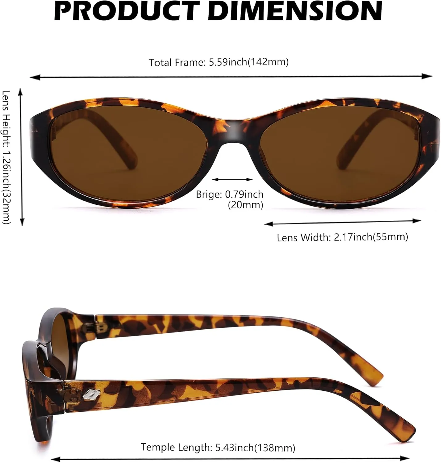 NULOOQ Retro Narrow Oval Sunglasses for Women 90s Trendy Vintage Small Cat Eye Sun Glasses