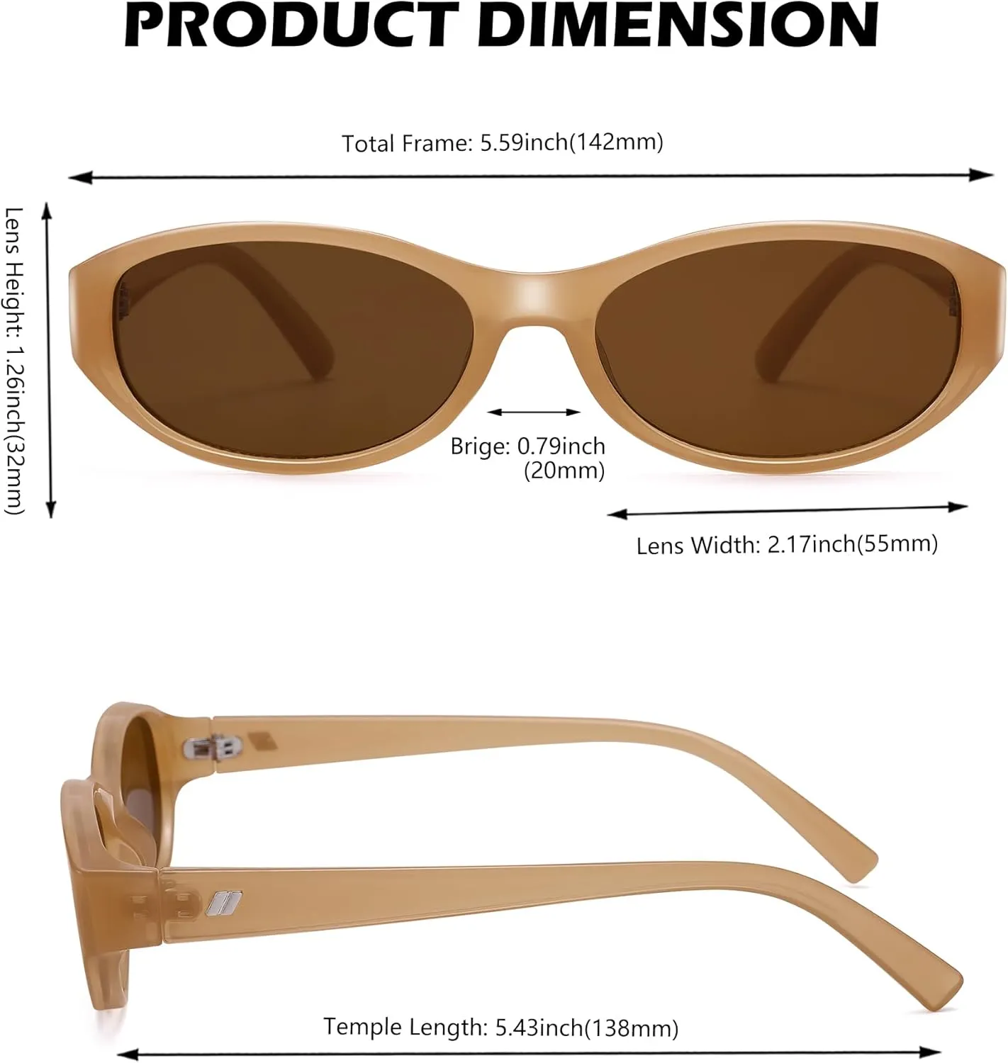 NULOOQ Retro Narrow Oval Sunglasses for Women 90s Trendy Vintage Small Cat Eye Sun Glasses