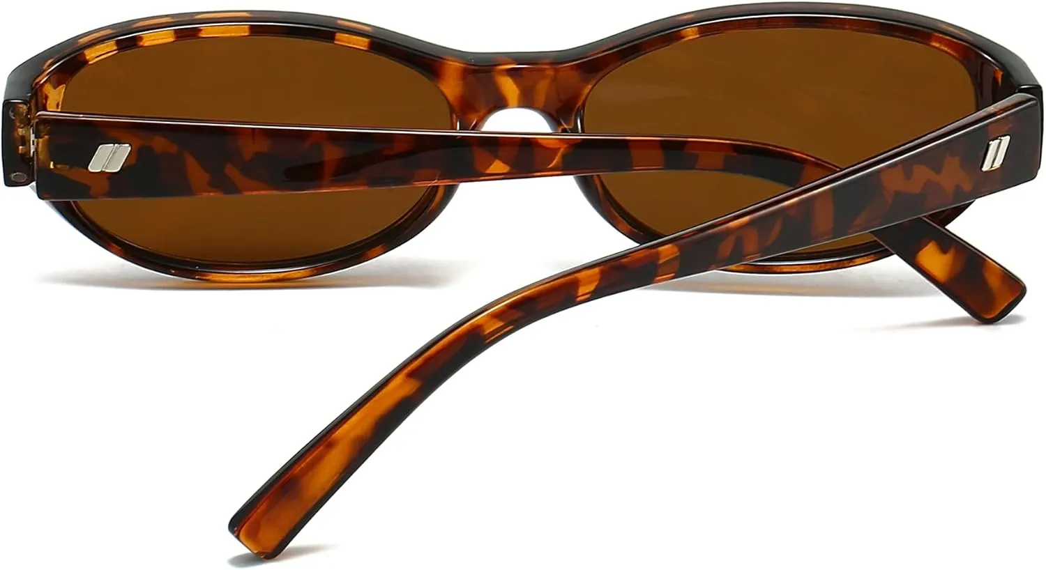 NULOOQ Retro Narrow Oval Sunglasses for Women 90s Trendy Vintage Small Cat Eye Sun Glasses