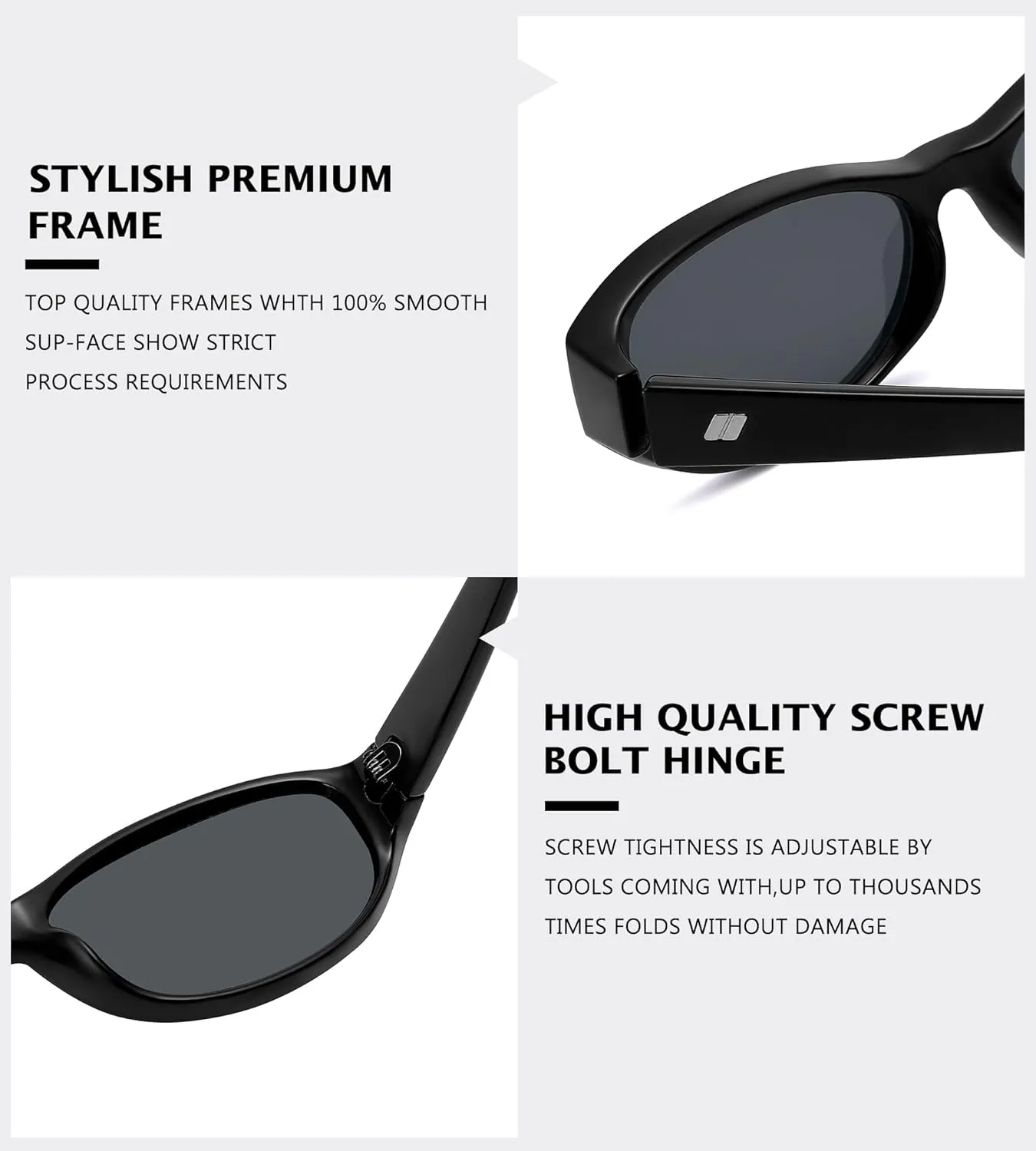 NULOOQ Retro Narrow Oval Sunglasses for Women 90s Trendy Vintage Small Cat Eye Sun Glasses
