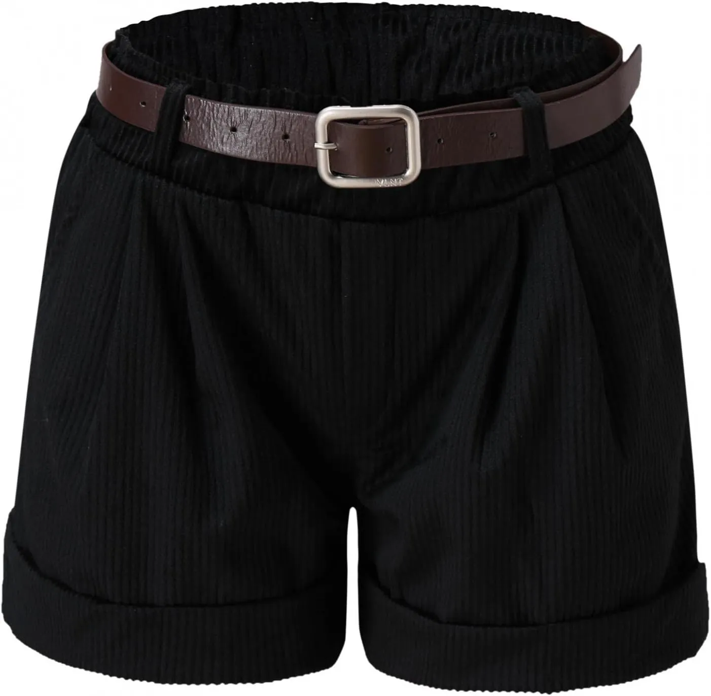 Nyybw High Waisted Shorts for Women, 2022 Wide Leg Flared Beach Summer Shorts Corduroy Cuffed Hem Pants with Pockets