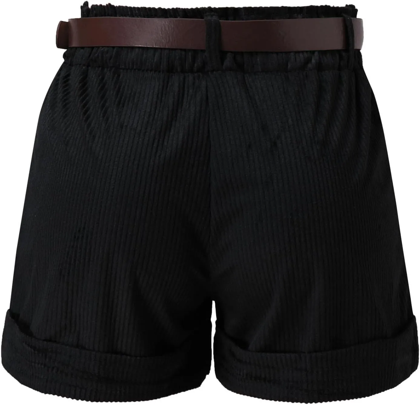 Nyybw High Waisted Shorts for Women, 2022 Wide Leg Flared Beach Summer Shorts Corduroy Cuffed Hem Pants with Pockets