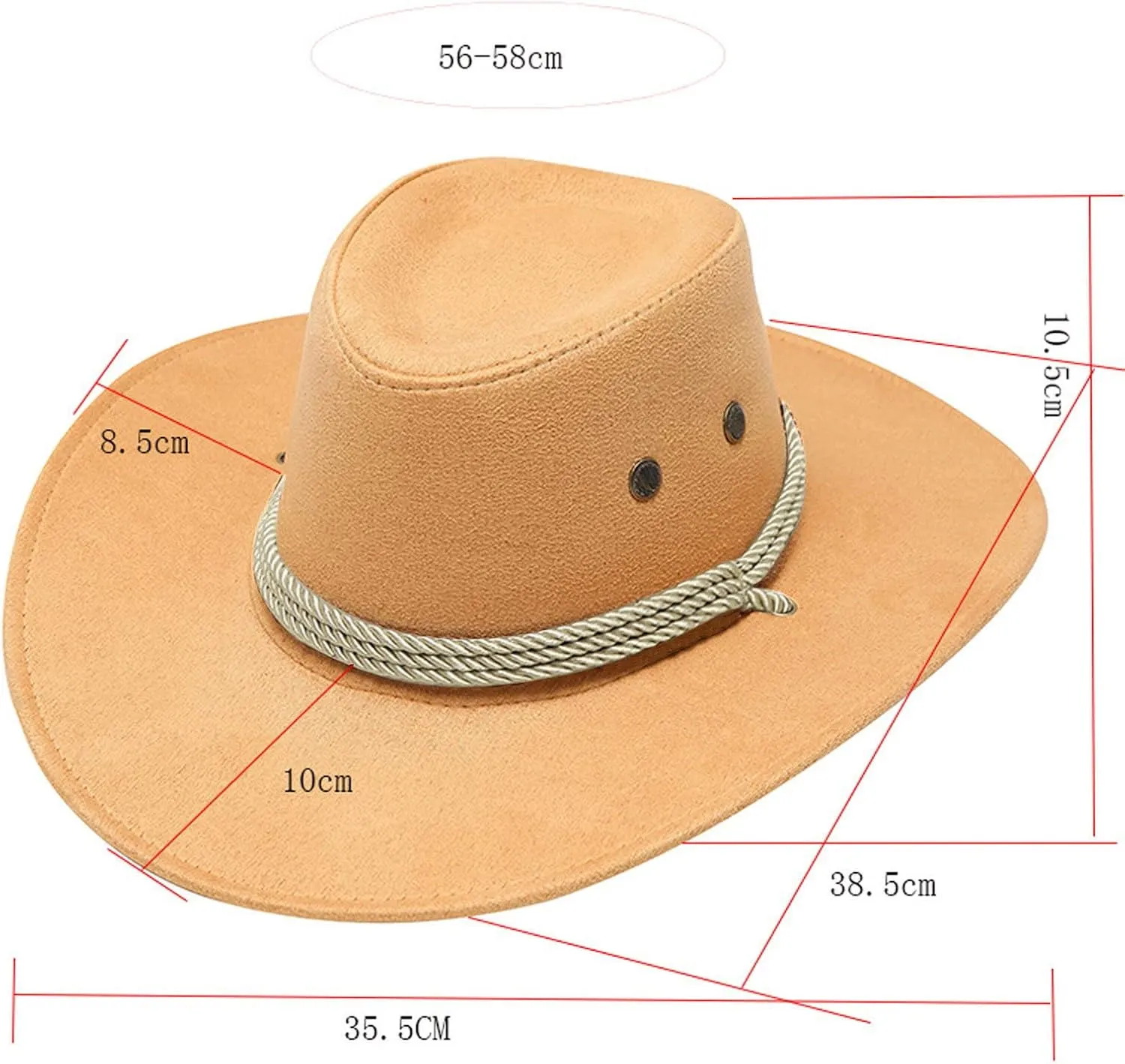 olesa Women Men Cowgirl Hat with Feather Western Hat Halloween Cowboy Hat for Women Girl Western Party