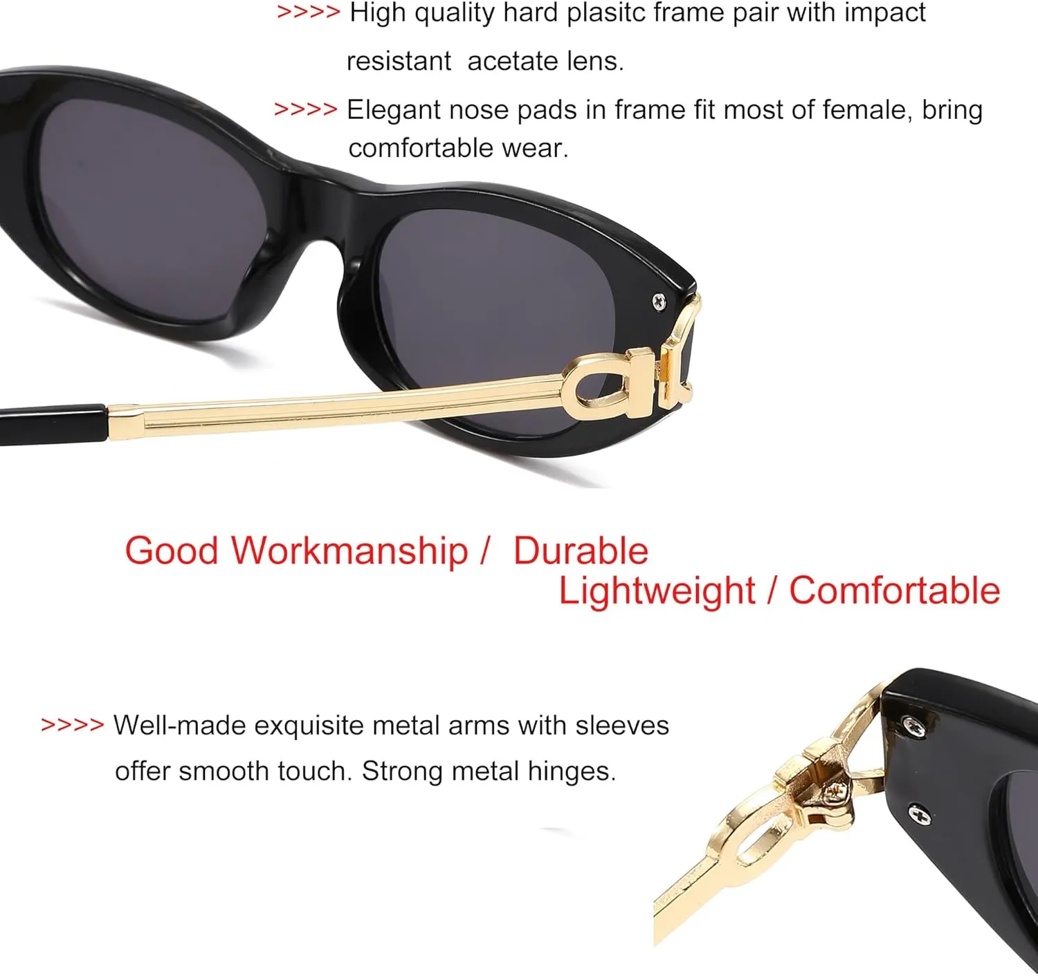 Oval Cat Eye Sunglasses Women Men Retro Small Cute Trendy Sunglasses 90s Vintage Shades