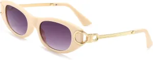Oval Cat Eye Sunglasses Women Men Retro Small Cute Trendy Sunglasses 90s Vintage Shades