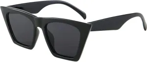 Oversized Square Cat Eye Sunglasses Womens Trendy Big Vitange Square Sunglasses for Women Retro Cat Eye Glasses