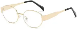OZPYKAE Retro Metal Oval Sunglasses for Women Men,Trendy Sun Glasses UV Protection Vintage Cat Eye Sunglasses