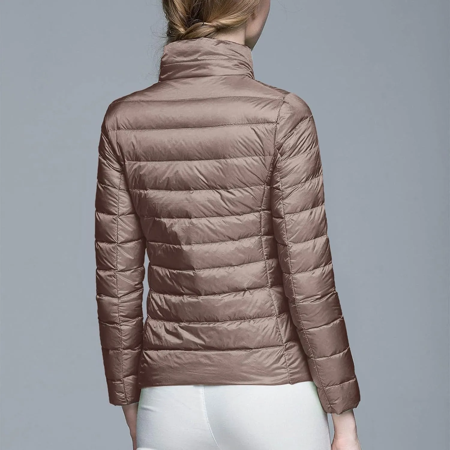 Packable Puffer Jacket Women Lightweight Short down Jackets Winter Trendy Hooded Bubble Coat Light Puffer Jackets