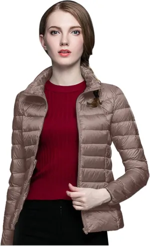 Packable Puffer Jacket Women Lightweight Short down Jackets Winter Trendy Hooded Bubble Coat Light Puffer Jackets