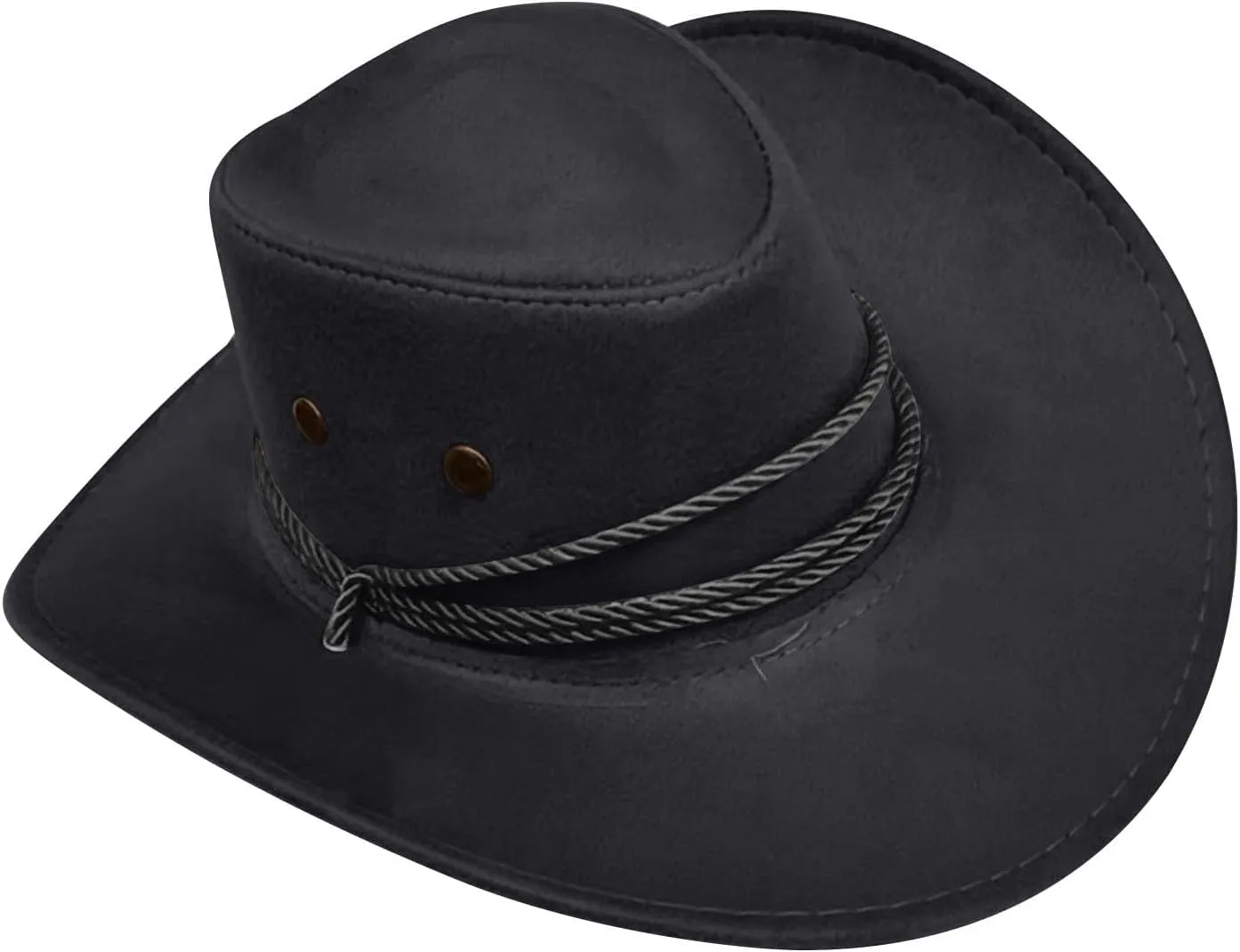 Panama Hat Men Women Wide Brim UV Protection UPF 50  Caps Adjustable Cowboy Hats with Chin Cord Retro Felt Caps Womens Mens