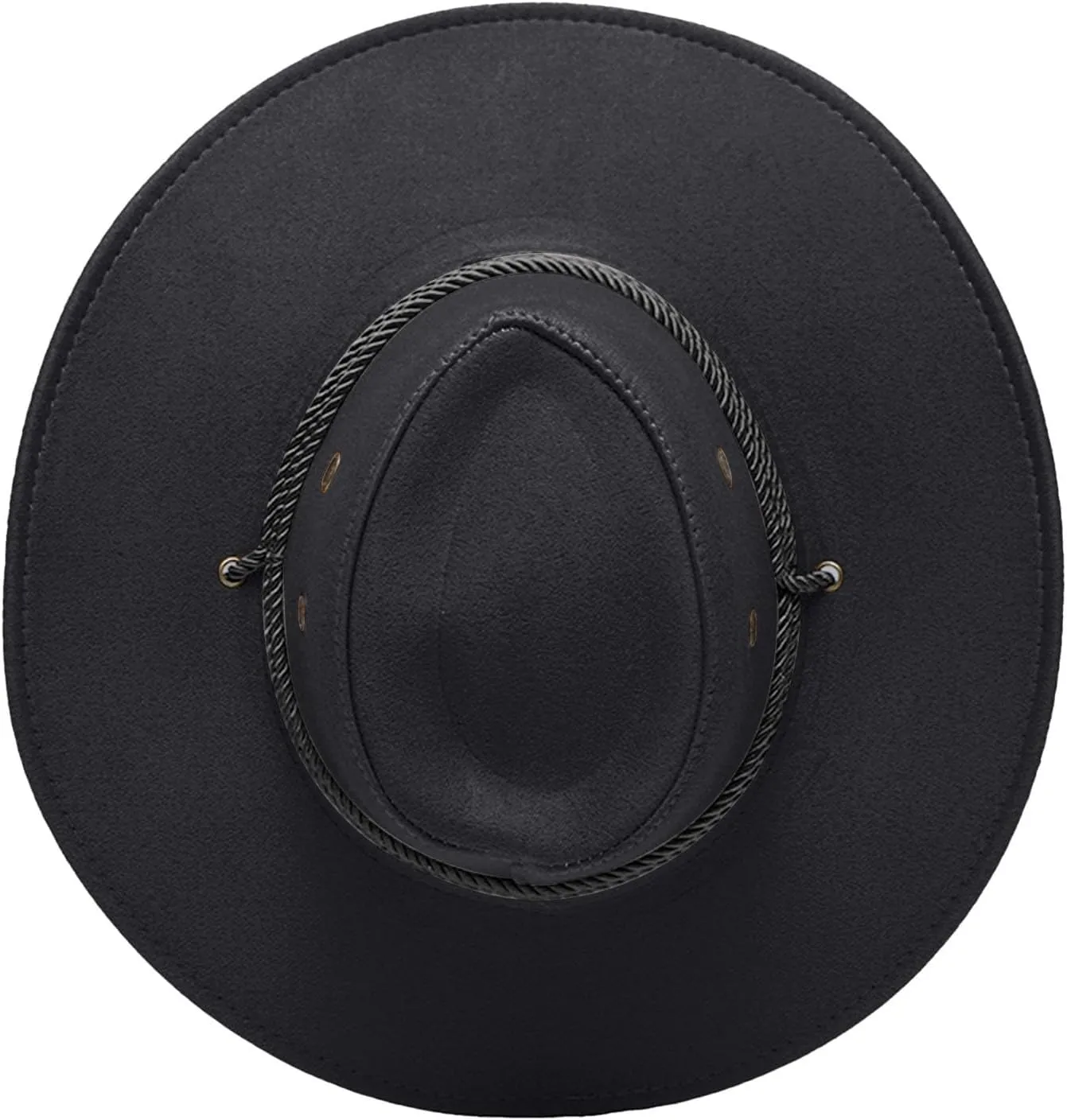 Panama Hat Men Women Wide Brim UV Protection UPF 50  Caps Adjustable Cowboy Hats with Chin Cord Retro Felt Caps Womens Mens