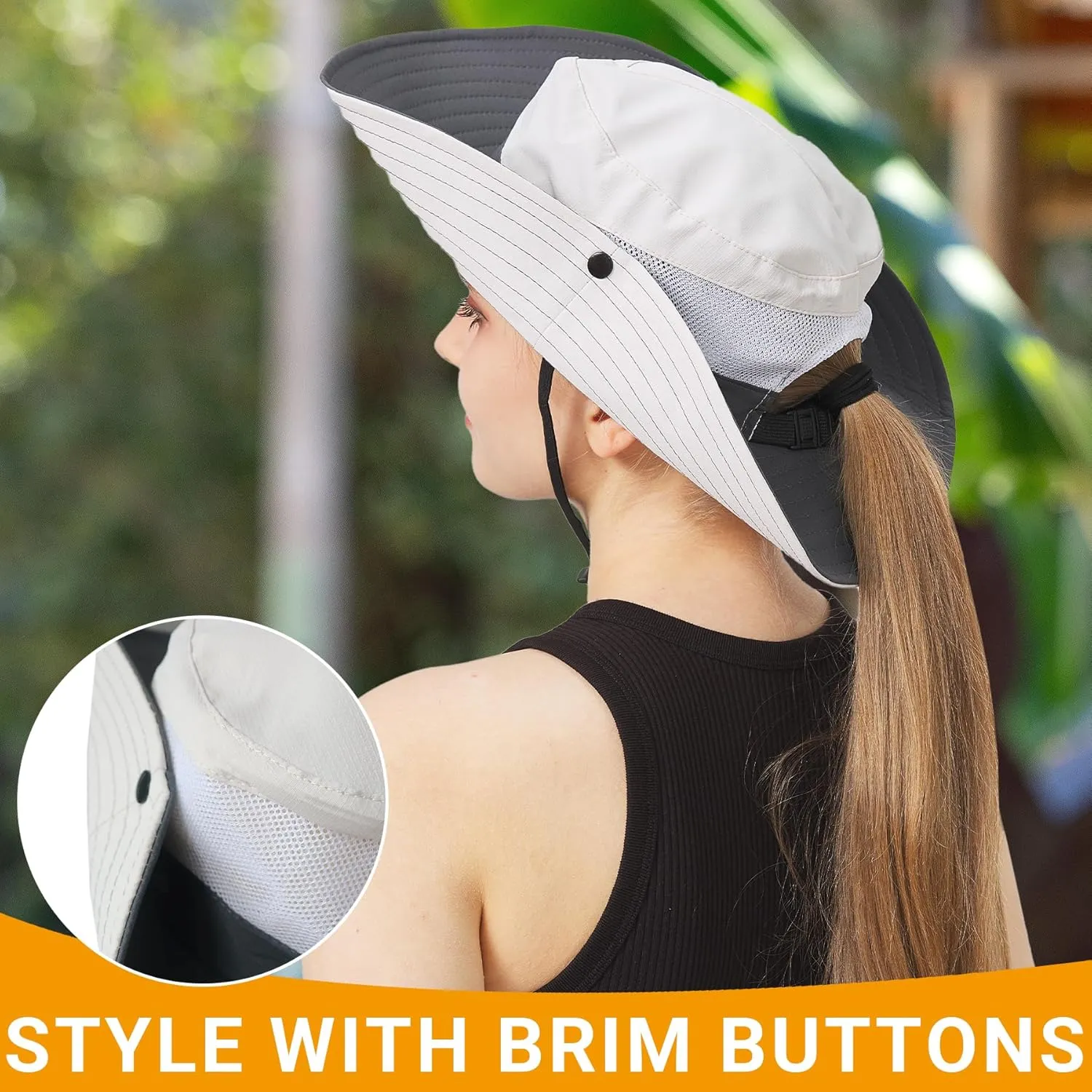 PFFY Sun Bucket Hats for Women Men UV Protection Wide Brim Fishing Hat Beach Outdoor Essentials