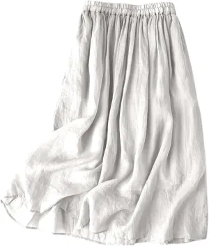 Plus Size Maxi Skirt Summer Trendy Lightweight Sheer Pleated High Elastic Waist A-Line Long Skirts Streetwear