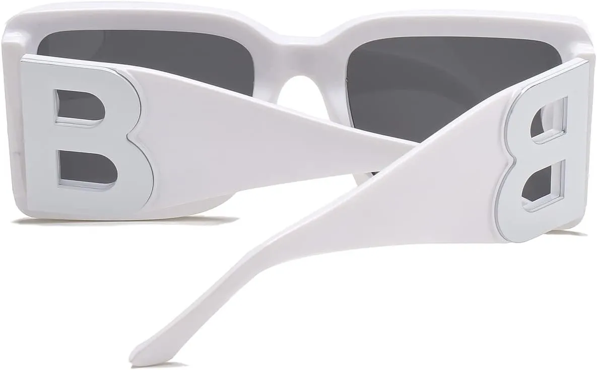 PORADAY Fashion Large Square Sunglasses for Women Men Trendy Black Thick Frame Luxury Designer Sun Glasses Modern Big Frame