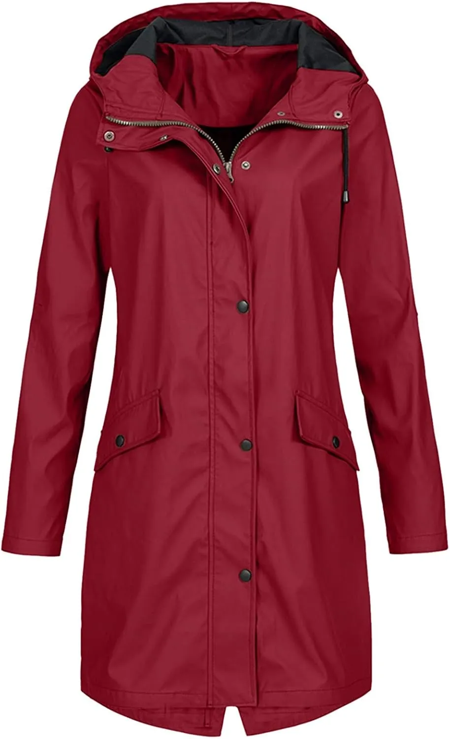 Rain Coat for Women Waterproof Hood Lightweight Outdoor Jacket Long Women's Coat Waterproof Travel Jacket