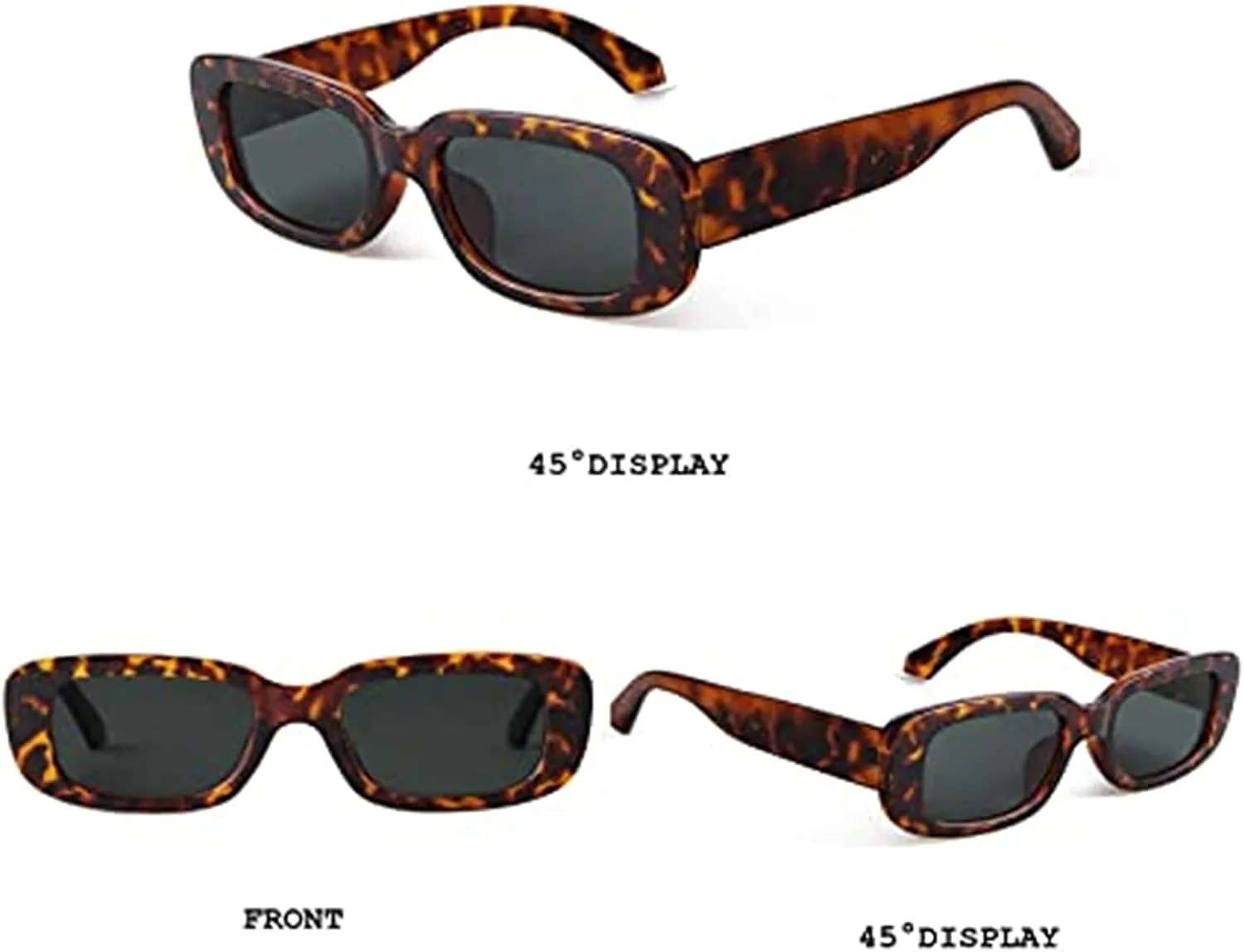Rectangle Sunglasses for Women Men Vintage Square 90s Sunglasses Trendy Square Glasses