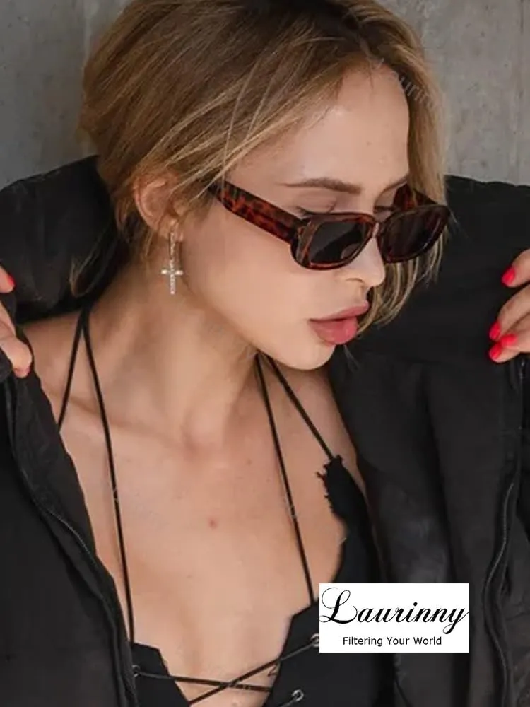 Rectangle Sunglasses for Women Men Vintage Square 90s Sunglasses Trendy Square Glasses