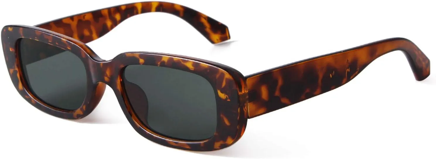 Rectangle Sunglasses for Women Men Vintage Square 90s Sunglasses Trendy Square Glasses