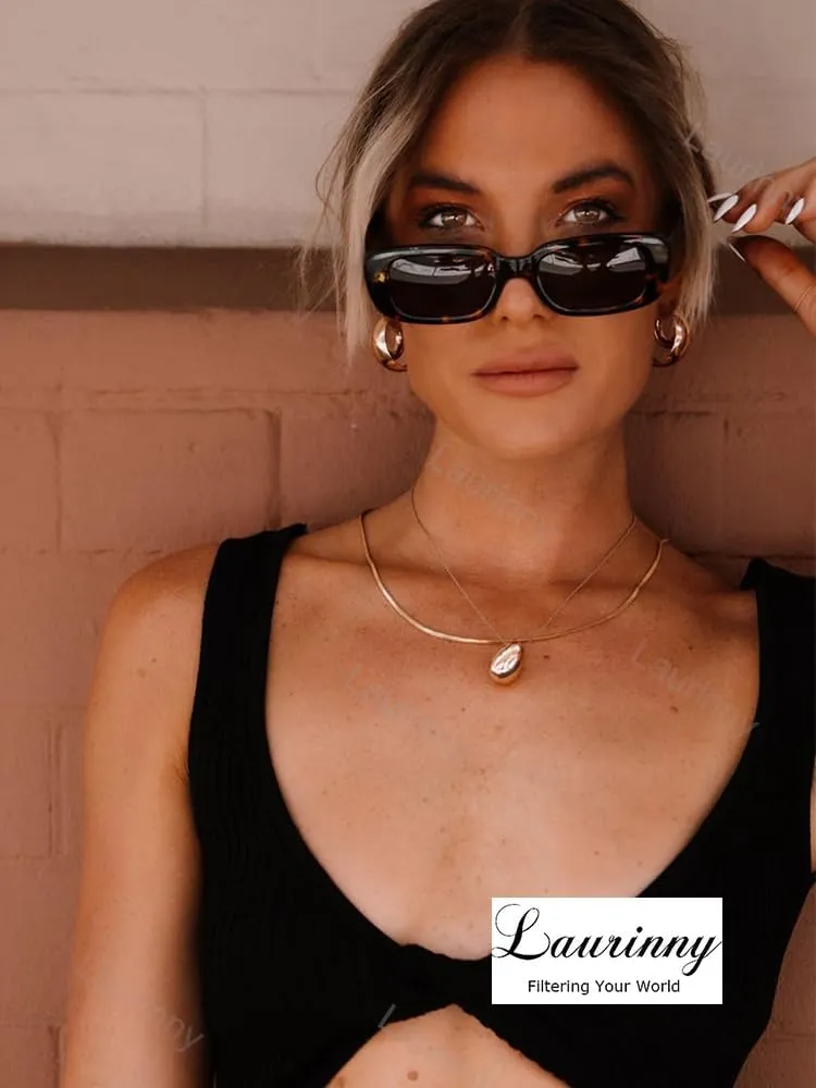 Rectangle Sunglasses for Women Men Vintage Square 90s Sunglasses Trendy Square Glasses