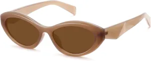 Retro Narrow Oval Sunglasses for Women Cat Eye 90s Sunnies Small Chic Shade Trendy UV Protection Sun Glasses FZN816