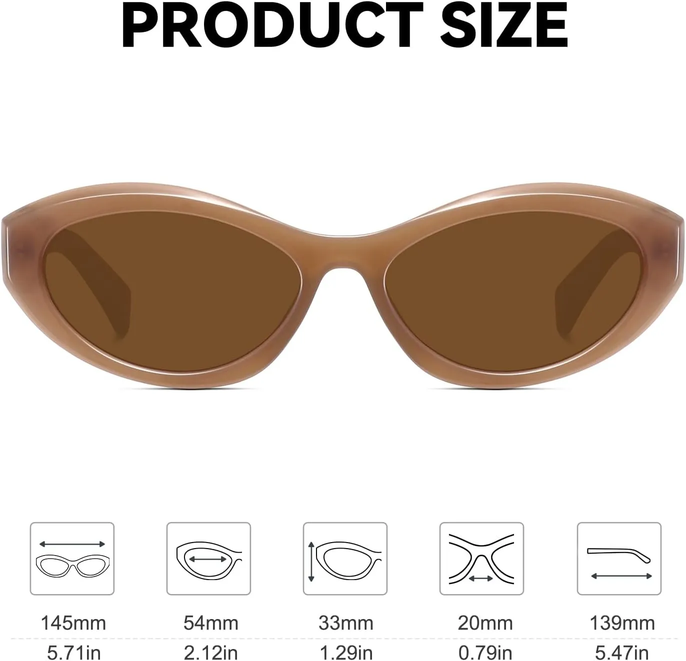 Retro Narrow Oval Sunglasses for Women Cat Eye 90s Sunnies Small Chic Shade Trendy UV Protection Sun Glasses FZN816