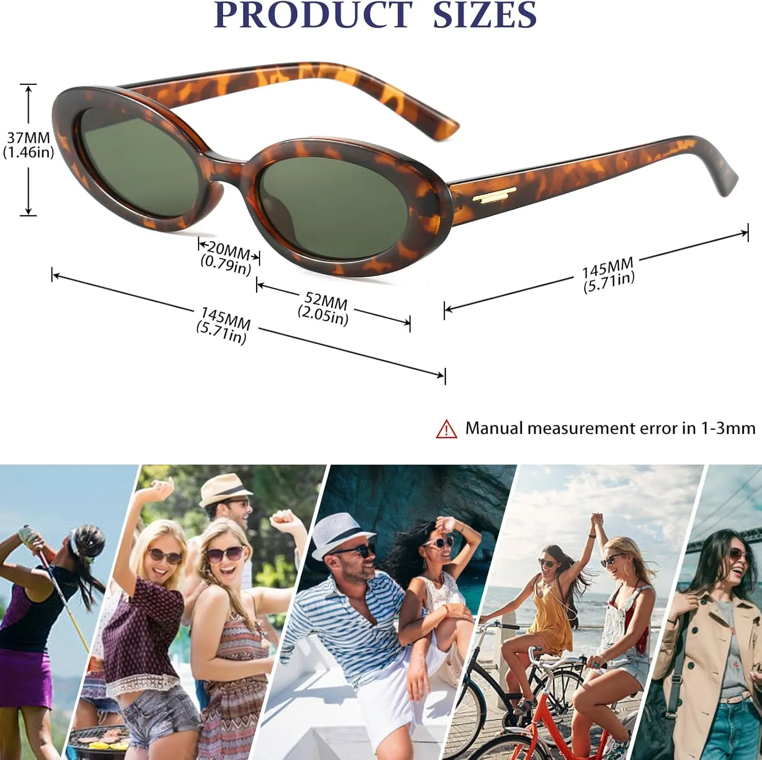 Retro Oval Sunglasses for Women 90s Vintage Womens Tiny Small Oval Glasses Fashion Black Cat Eye Shades