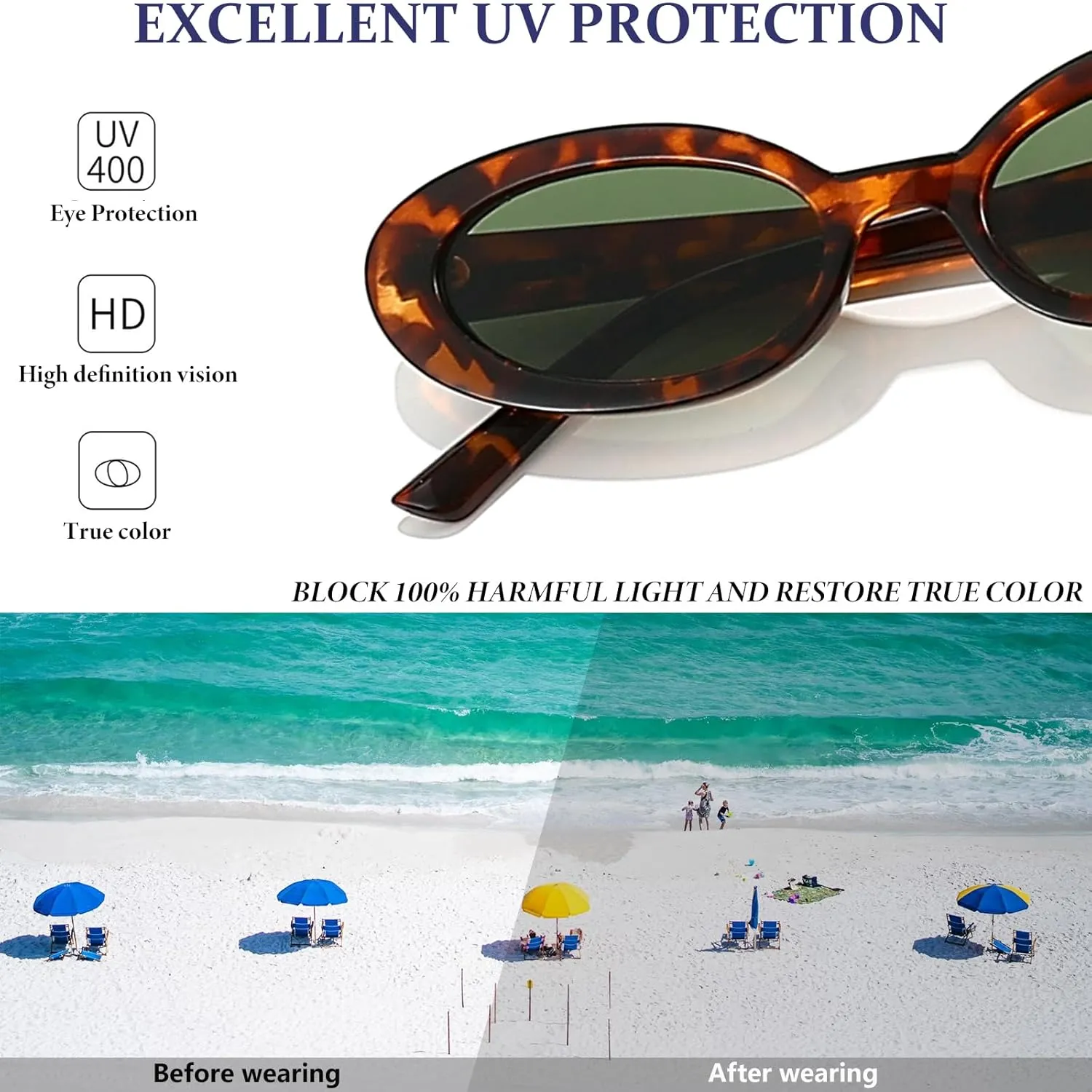 Retro Oval Sunglasses for Women 90s Vintage Womens Tiny Small Oval Glasses Fashion Black Cat Eye Shades