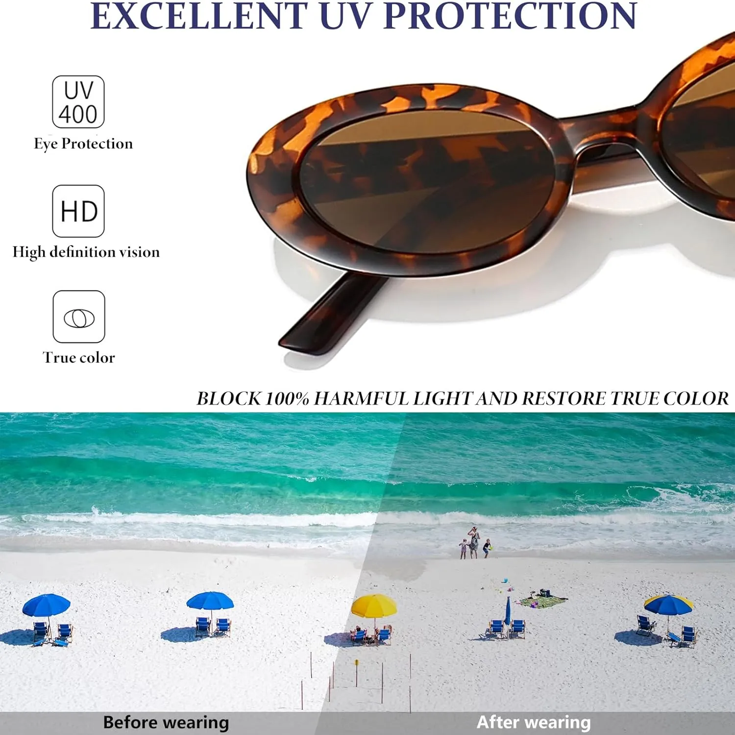 Retro Oval Sunglasses for Women 90s Vintage Womens Tiny Small Oval Glasses Fashion Black Cat Eye Shades