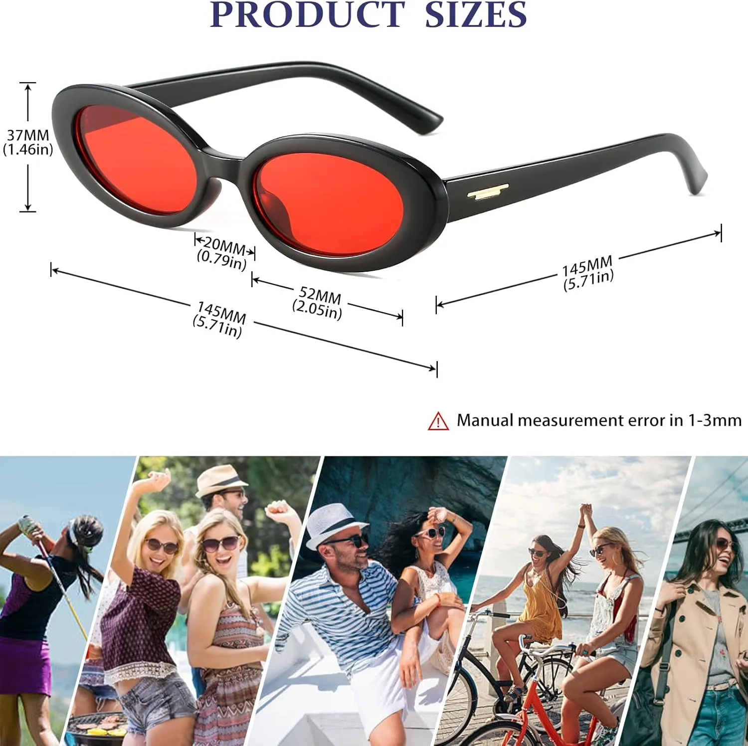 Retro Oval Sunglasses for Women 90s Vintage Womens Tiny Small Oval Glasses Fashion Black Cat Eye Shades