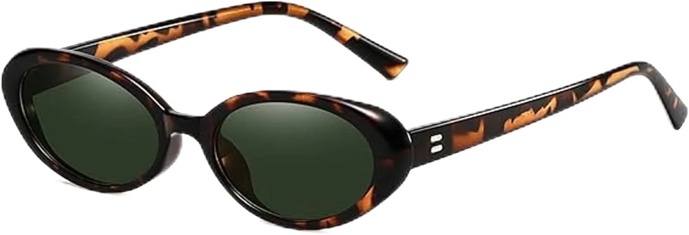 Retro Oval Sunglasses, Women Men Fashion Small Oval Sunglasses, 90s Vintage Shades