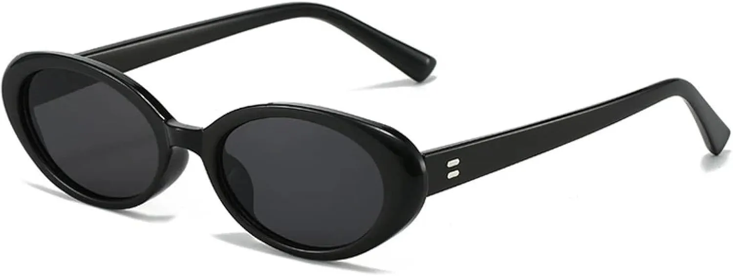 Retro Vintage Oval Sunglasses for Woman Round Men Uv400 Punk Style Luxury