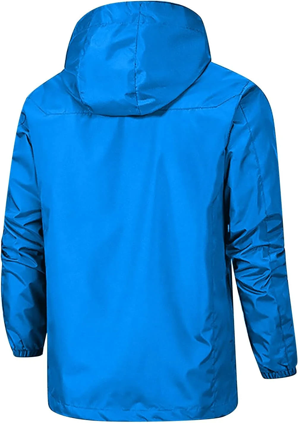 RTRDE Men's Jackets Waterproof Lightweight Raincoat With Hood Outdoor Shell Jacket Hiking Windbreaker Jackets, XL-5XL