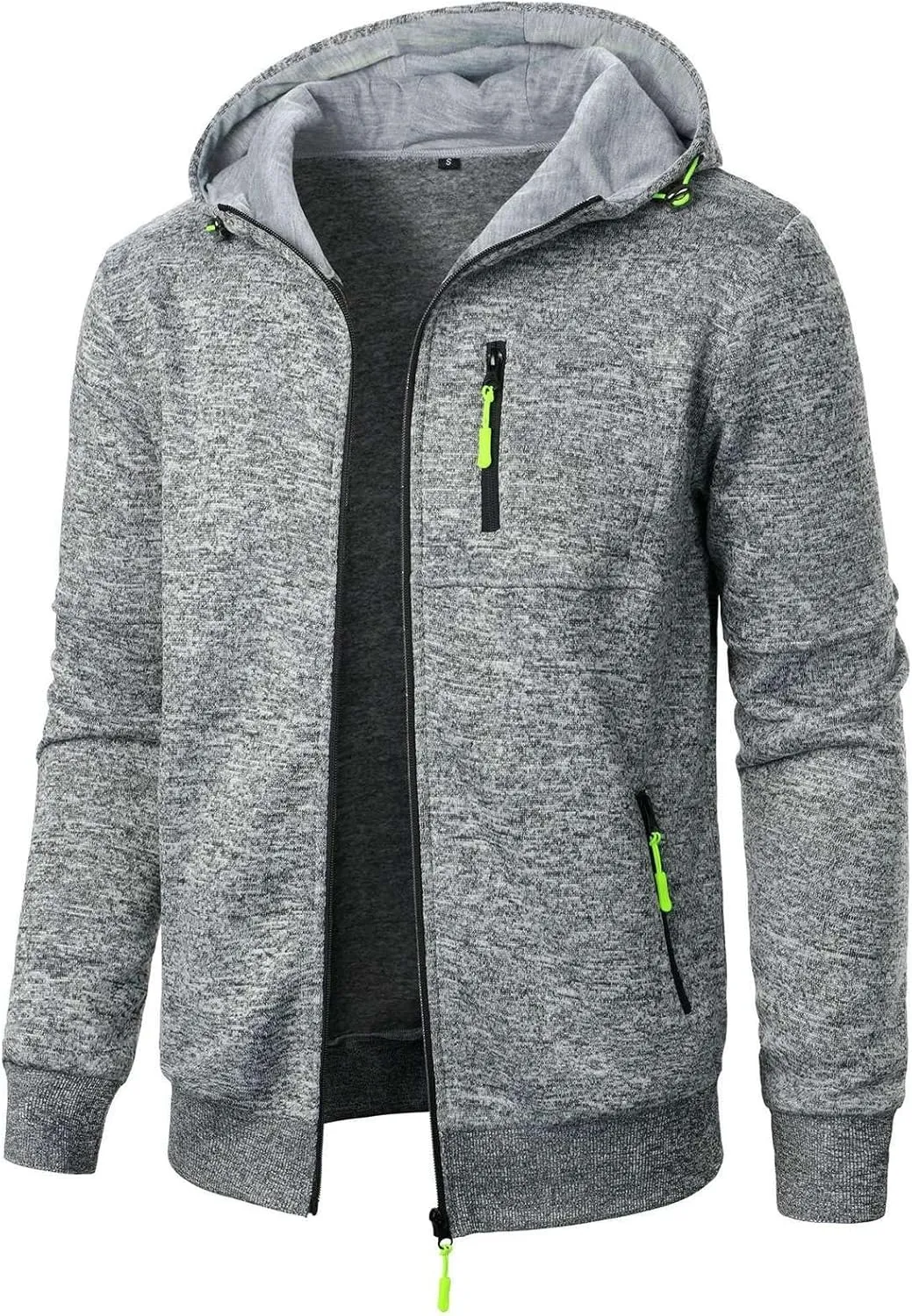 RTTUIOP Men'S Fashion Hoodies & Sweatshirts Warm Winter Jackets Zip Up Long Sleeve Casual Plain Lightweight Work Jackets